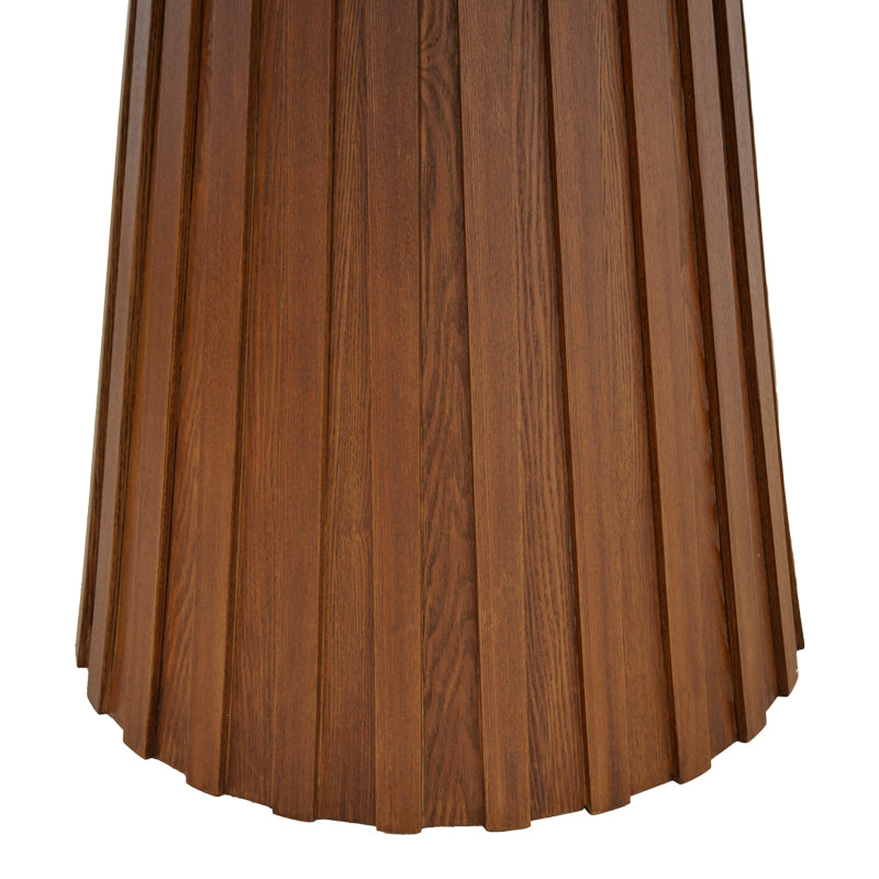 Τραπέζι Franzel pakoworld mdf καρυδί Φ120x75εκ