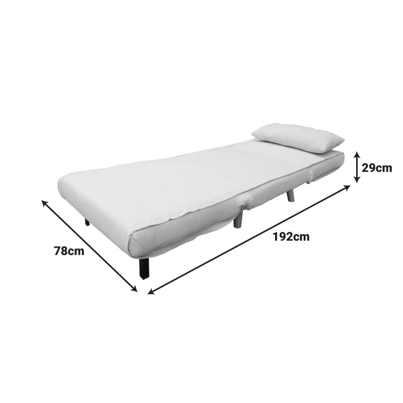 Πολυθρόνα-κρεβάτι Josuane I pakoworld ύφασμα σε ανθρακί απόχρωση 78x80x81εκ