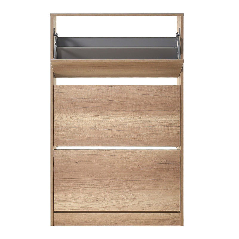 Παπουτσοθήκη ανακλινόμενη Step 18 ζεύγων pakoworld σε χρώμα φυσικό 73x26x119εκ