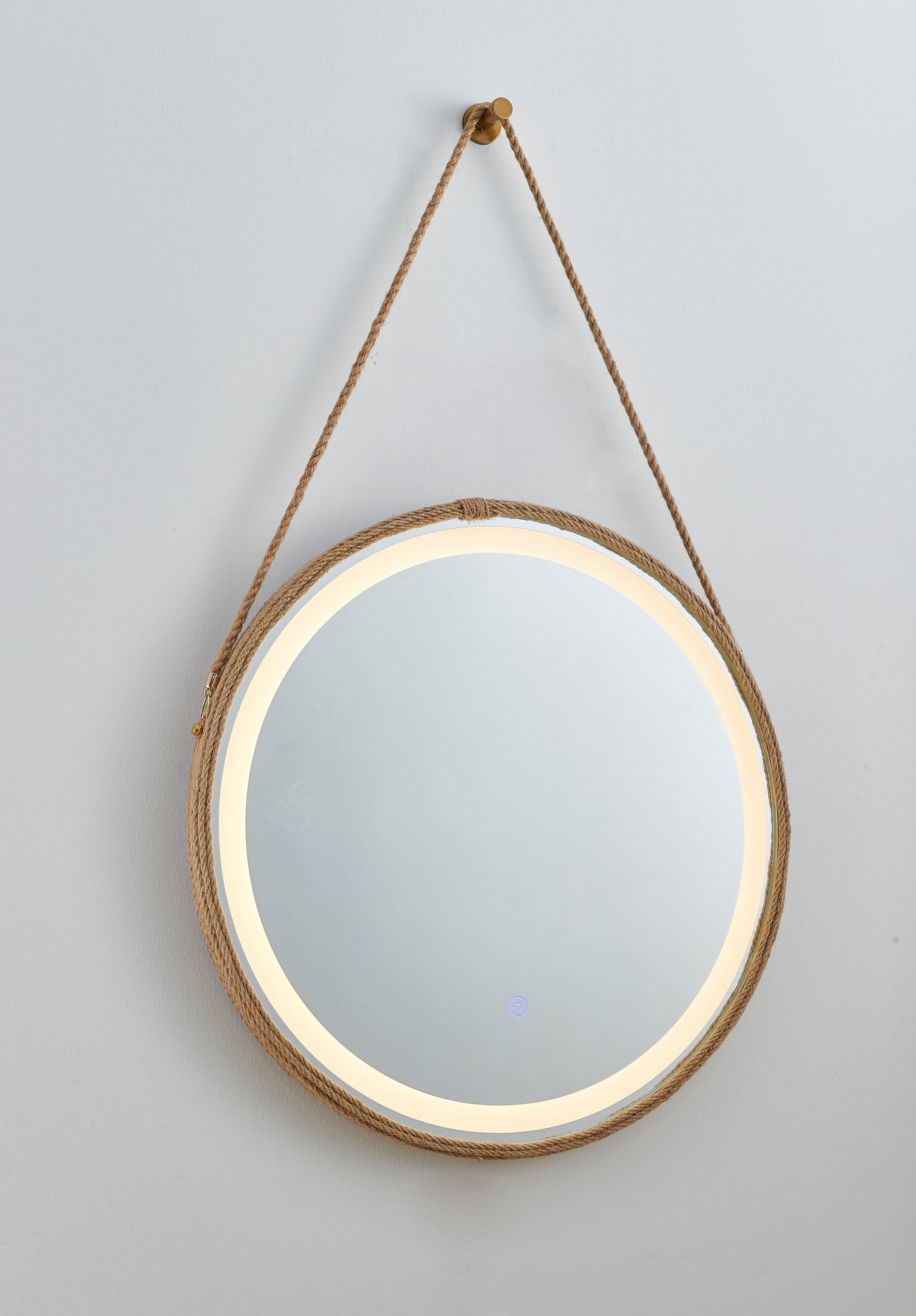 MIC-12 ΚΑΘΡΕΠΤΗΣ ΣΤΡΟΓΓΥΛΟΣ ΜΕ ΣΧΟΙΝΙ LED ΦΩΤΙΣΜΟΣ TOUCH