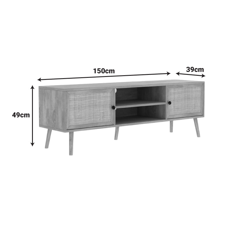 Έπιπλο τηλεόρασης Oslo pakoworld sonoma 150x39x49εκ