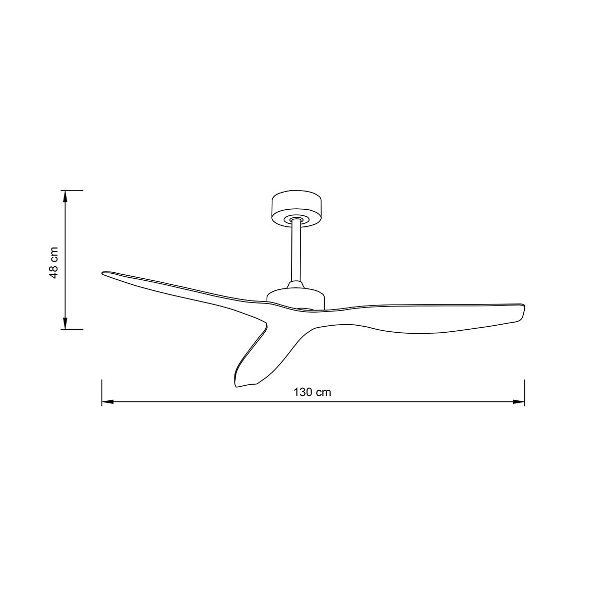 it-Lighting Trent Ανεμιστήρας Οροφής με DC Μοτέρ 40W - Μαύρο & Ξύλο (102000685)