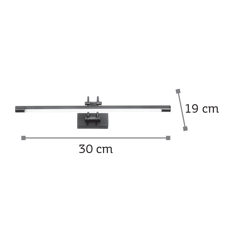 InLight Επιτοίχιο φωτιστικό LED 4W 3000K από μαύρο μέταλλο και ακρυλικό D:30cm (1044-Γ-Μαύρο)
