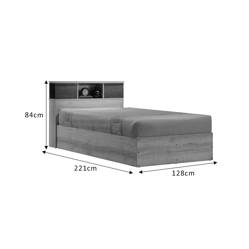 Κρεβάτι OLYMPUS pakoworld σε χρώμα castillo-toro 120x200εκ