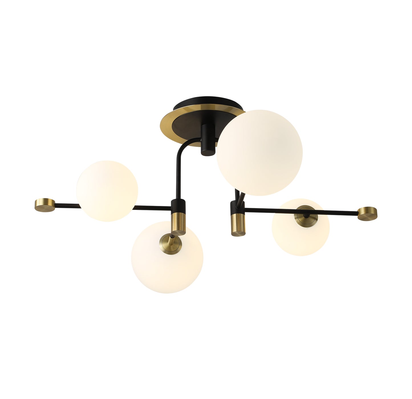 CCC 552-4 ΟΡΟΦΗΣ 4/Φ ΜΑΥΡΟΣ ΣΚΕΛΕΤΟΣ ΜΕ ΧΡΥΣΗ ΛΕΠΤΟΜΕΡΕΙΑ ΚΑΙ ΜΠΑΛΕΣ 4xG9 5W