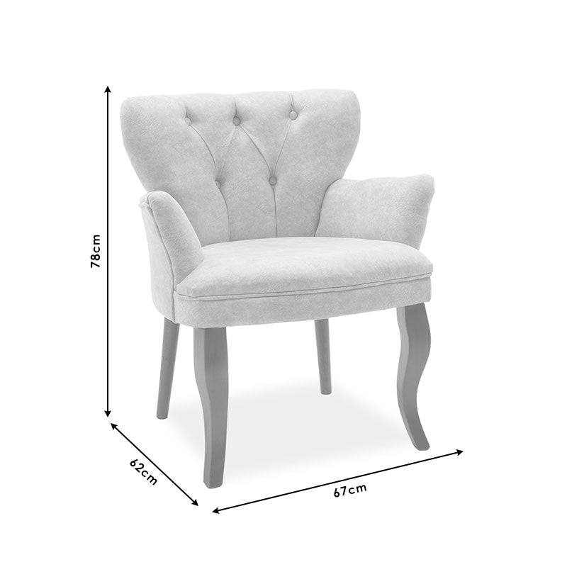 Πολυθρόνα Samara pakoworld βελούδο μπεζ με καρυδί πόδια 54x71x79εκ