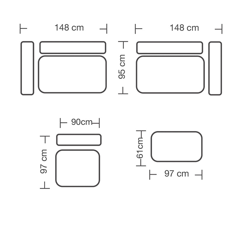 Πολυμορφικός-αναστρέψιμος καναπές London pakoworld ποντικί χρώμα ύφασμα με μαξιλάρια σε απόχρωση ανο