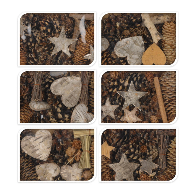 Κουτί με διάφορα φυσικά υλικά διακόσμησης 120gr