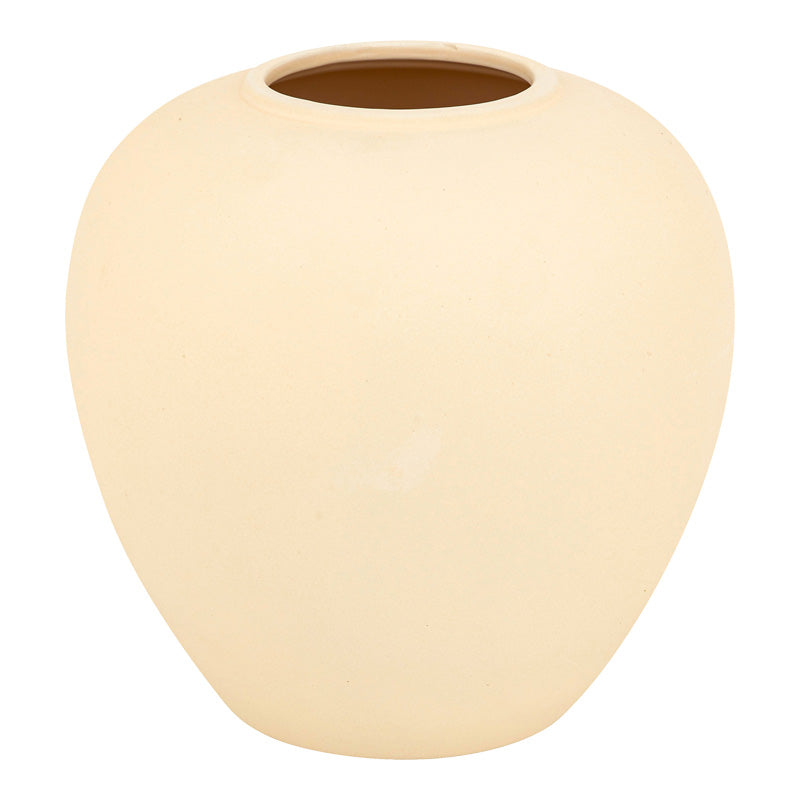 Βάζο Vegen pakoworld κεραμικό σε εκρού απόχρωση Φ22x24εκ