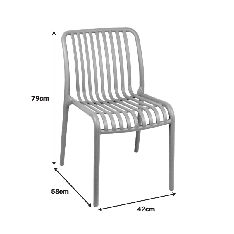 Τραπεζαρία Mercon Zoi pakoworld σετ 3τεμ cappuccino PP Φ60x75εκ