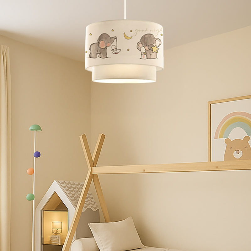 Παιδικό φωτιστικό οροφής μονόφωτο PWL-1096 pakoworld Ε27 λευκό-γκρι Φ30x20εκ