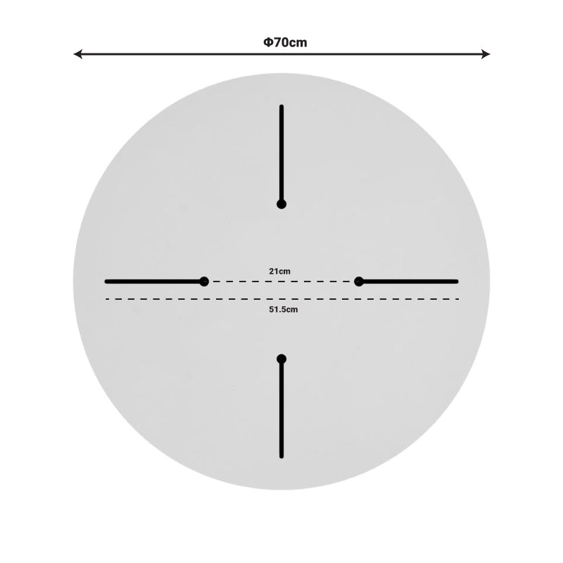 Επιφάνεια τραπεζιού Copious pakoworld Werzalit γκρι cement I Φ70εκ πάχους 25mm