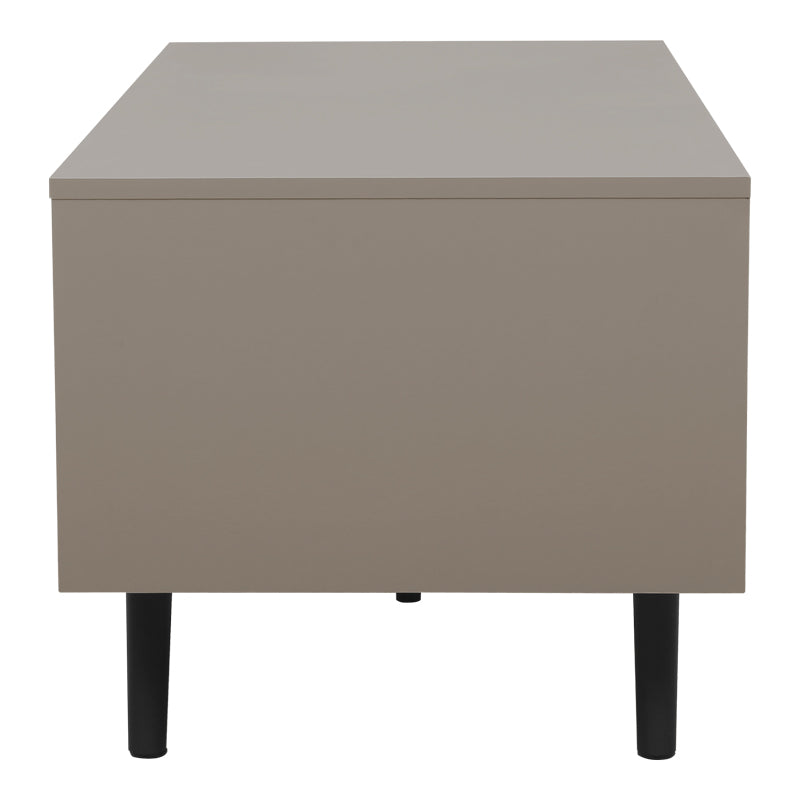 Τραπέζι σαλονιού Nectra pakoworld taupe με μαύρο 100x50x45εκ
