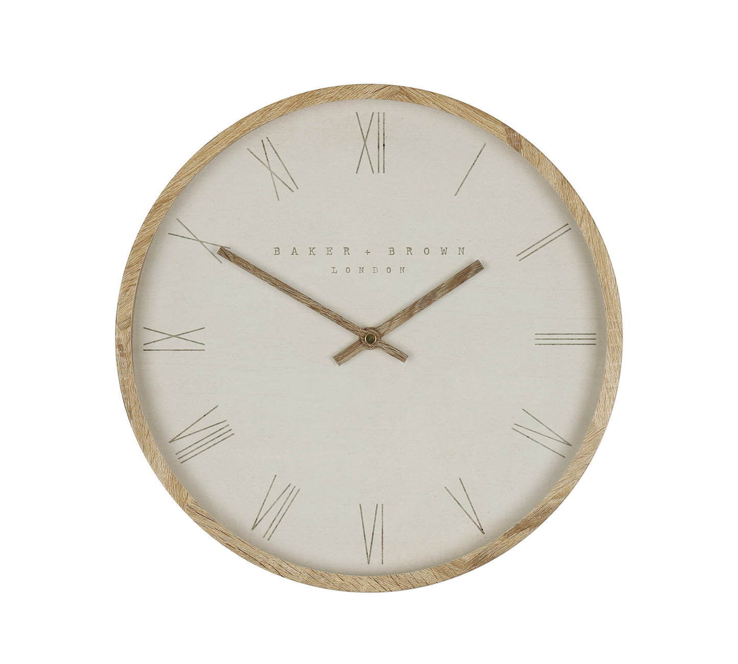 Ρολόι μεταλλικό σε απομίμηση ξύλου,30cm