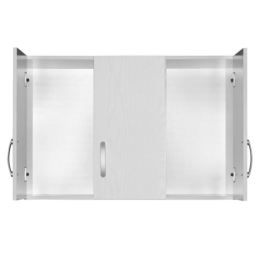 Πατάρι ντουλάπας Zelia pakoworld τρίφυλλο λευκό 90x42x60εκ