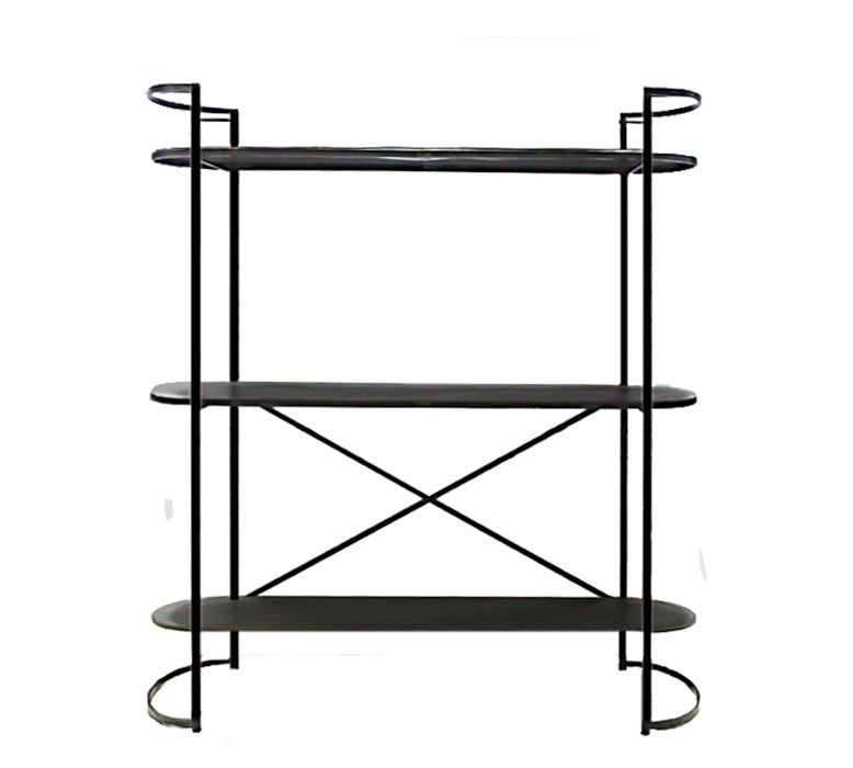 Οβάλ μεταλλική ραφιέρα με 3 ράφια 152x161cm