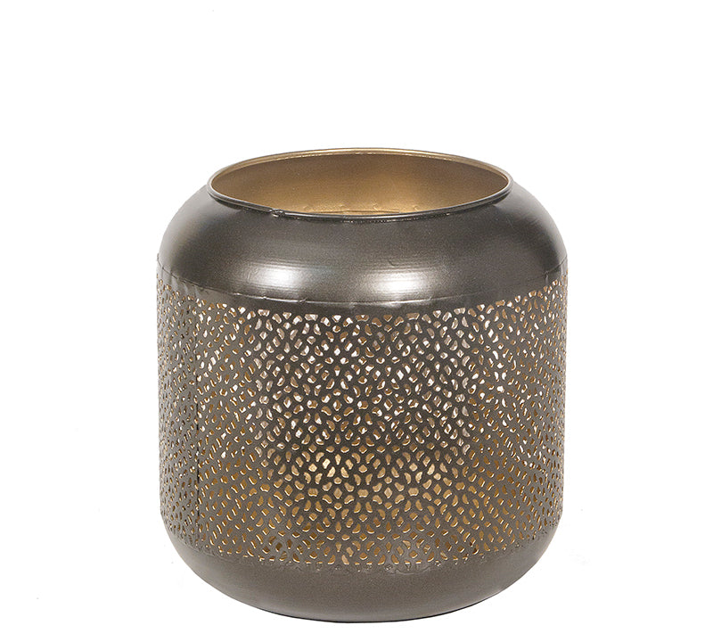 Φανάρι κεριού μεταλλικό bronze/gold,18,5cm