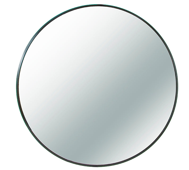 Καθρέπτης αλουμινίου, στρογγυλός, μαύρο χρ.,δ.90cm