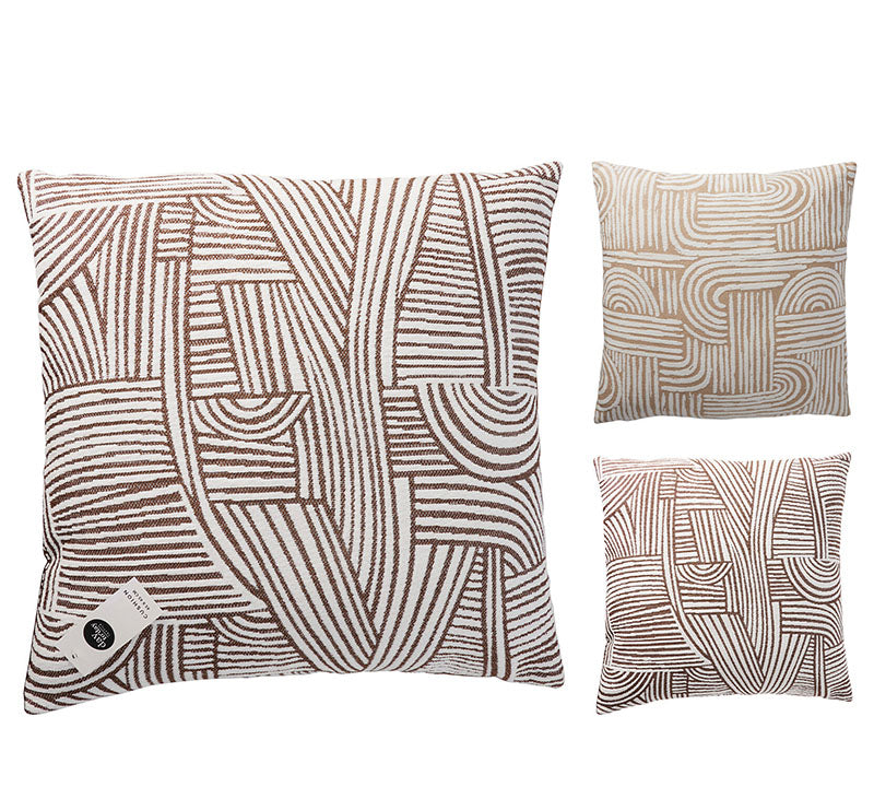 Μαξιλάρι σενίλ ζακαρ 45x45cm, 2χρωμ.