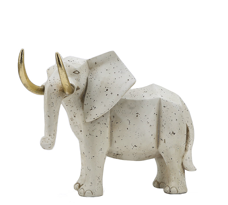 Διακοσμητικός ελέφαντας εκρού χρ.,27cm