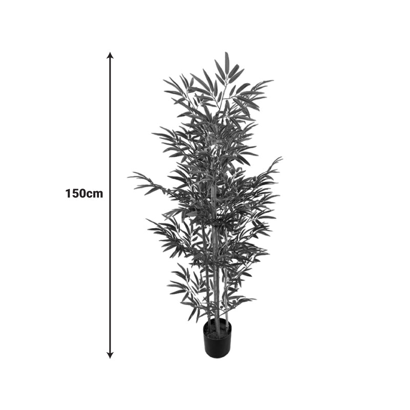 Διακοσμητικό φυτό Bamboo σε γλάστρα Inart πράσινο pp Υ150εκ