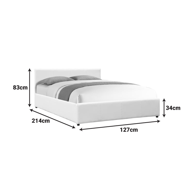 Κρεβάτι Dellia pakoworld με αποθηκευτικό χώρο pu μαύρο 150x200εκ