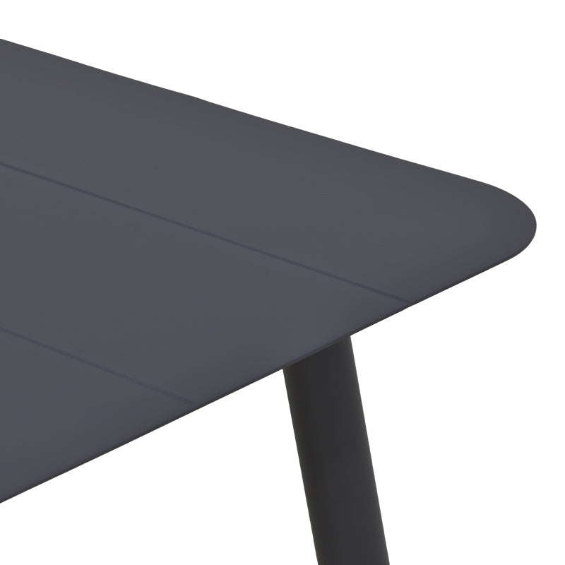 Τραπέζι Vista pakoworld αλουμίνιο σε μαύρη απόχρωση 120x70x72εκ