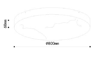 InLight Φωτιστικό οροφής, LED 64W Alabaster & ritine, 7040 lm, 3CCT (by switch on base) D:80x6cm (42053-A)