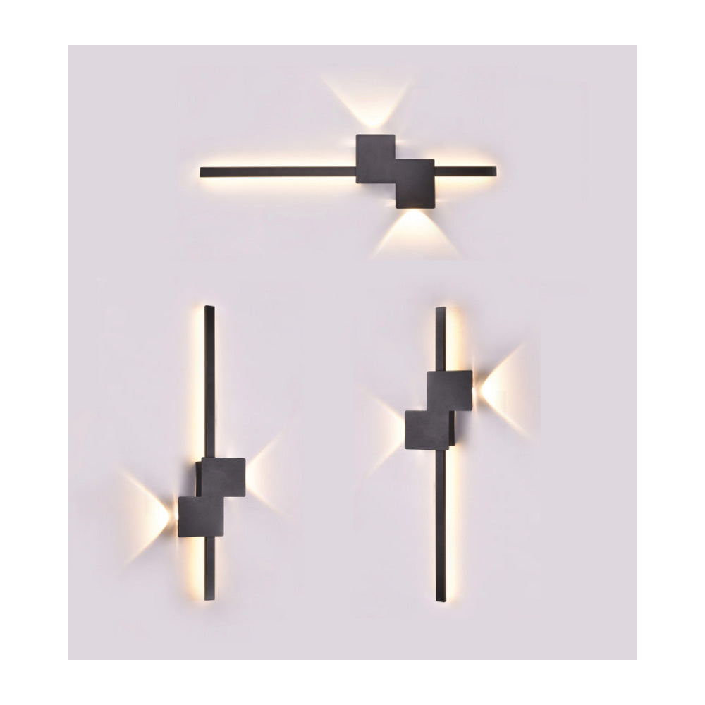 Inlight Επιτοίχιο Φωτιστικό LED Μαύρο 13W – Γραμμικό 60 cm (43043-BL)