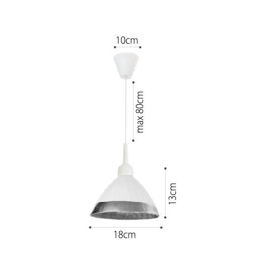 InLight Κρεμαστό φωτιστικό από λευκό γυαλί 1XE14 D:18cm (4409-Γ-Λευκό)