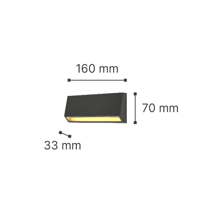 it-Lighting Blue LED 3W 3CCT Outdoor Wall Lamp Grey D:16cmx7cm (80202230)
