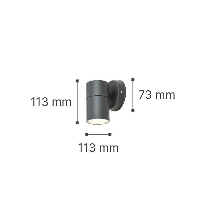 it-Lighting Eklutna 1xGU10 Outdoor Wall Lamp White D:11.3cmx11.3cm (80200524)