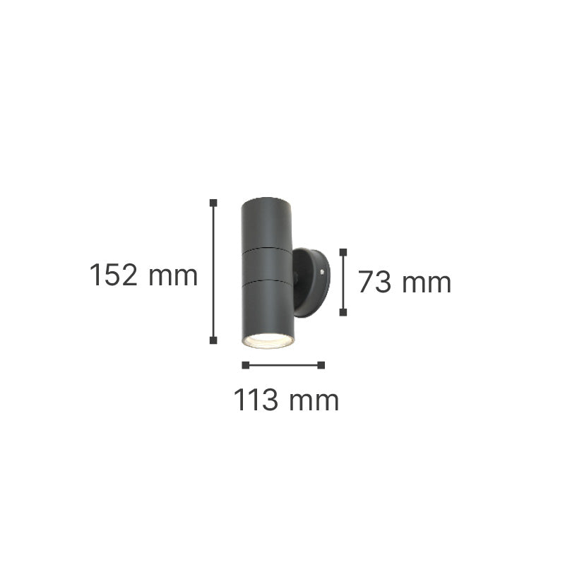 it-Lighting Ouachita 2xGU10 Outdoor Up-Down Wall Lamp White D:15.2cmx11.3cm (80200624)