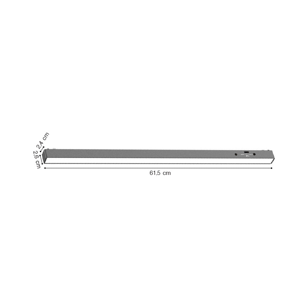 Inlight Γραμμικό φωτιστικό LED 20W 3CCT για Ultra Thin ράγα σε λευκή απόχρωση D:61,5X2,6X2,4cm (TMU0060-White)