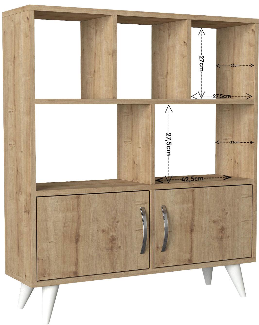 ΒΙΒΛΙΟΘΗΚΗ-ΡΑΦΙΕΡΑ Fylliana Orbit SONOMA 90*22*105