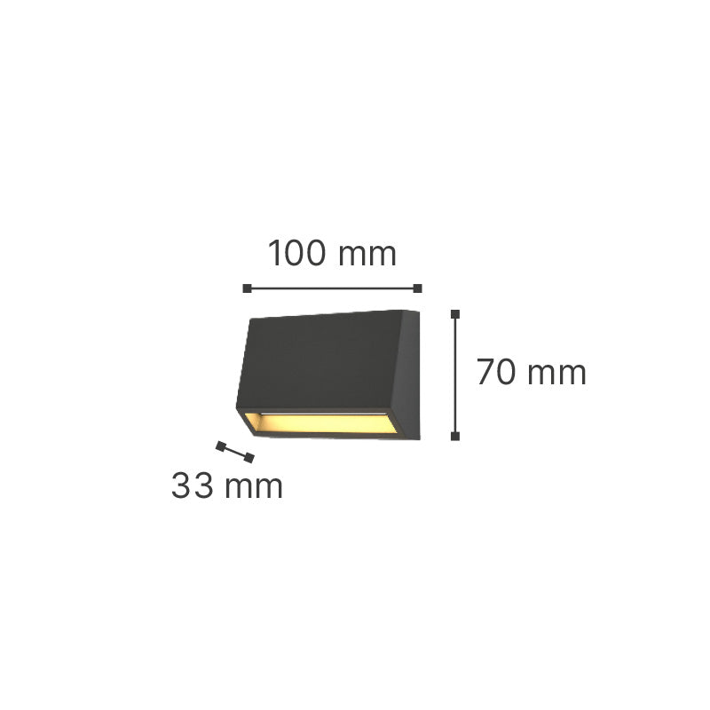 it-Lighting Blue LED 3W 3CCT Outdoor Wall Lamp Anthracite D:16cmx7cm (80202240)