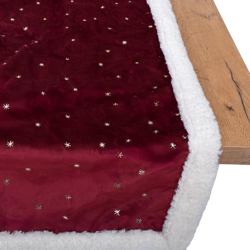 ΔΙΑΚΟΣΜΗΤΙΚΗ ΧΡΙΣΤΟΥΓΕΝΝΙΑΤΙΚΗ ΤΡΑΒΕΡΣΑ Fylliana FL1986 ΜΩΒ-ΛΕΥΚΟ-ΧΡΥΣΟ 40x140εκ