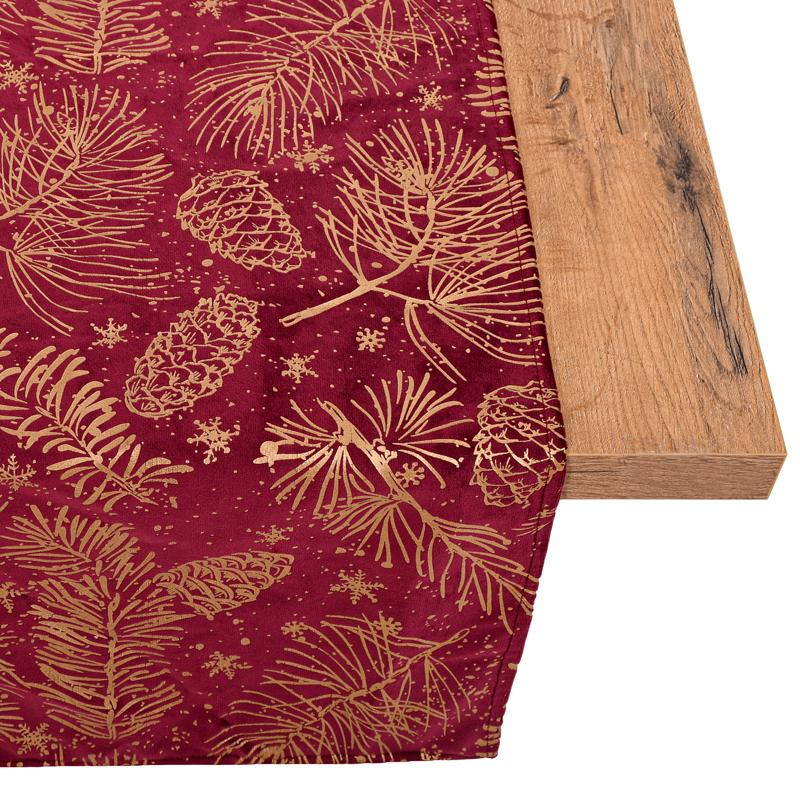 ΔΙΑΚΟΣΜΗΤΙΚΗ ΧΡΙΣΤΟΥΓΕΝΝΙΑΤΙΚΗ ΤΡΑΒΕΡΣΑ Fylliana FL286 ΚΟΚΚΙΝΟ ΜΕ ΧΡΥΣΟ 40x140εκ