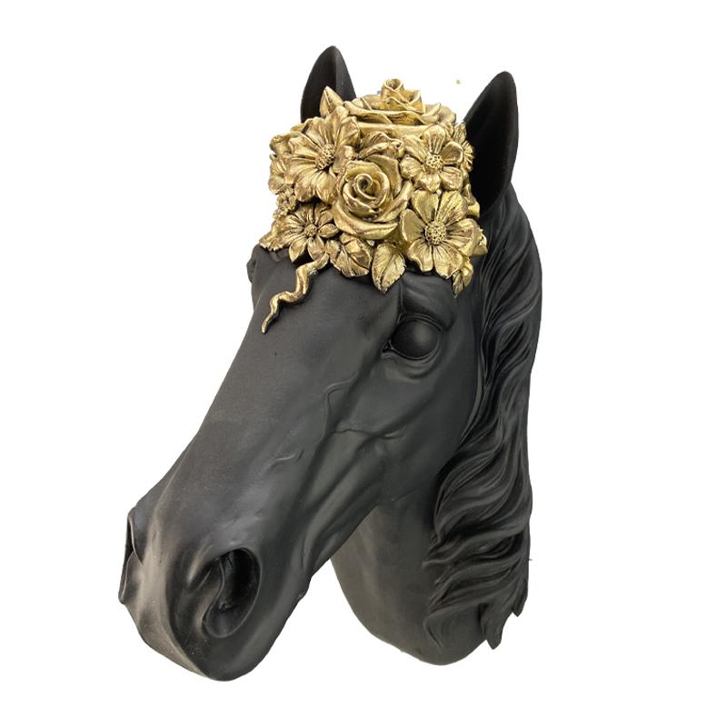 ΔΙΑΚΟΣΜΗΤΙΚΗ ΚΕΦΑΛΗ ΑΛΟΓΟΥ Fylliana ΚΑΦΕ-ΧΡΥΣΟ ΧΡΩΜΑ Polyresin 20.5x13x32εκ sls