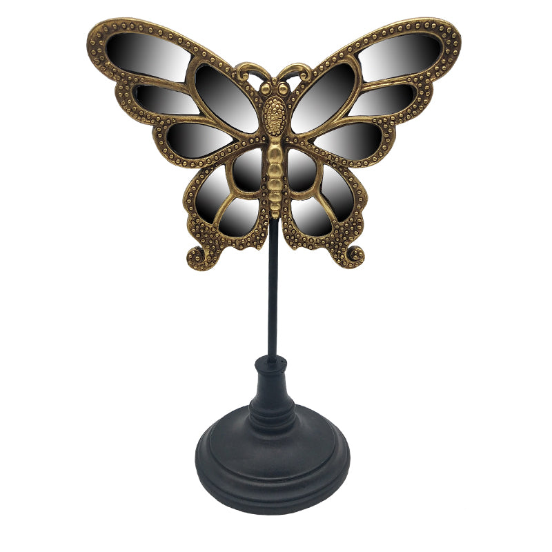 ΔΙΑΚΟΣΜΗΤΙΚΗ ΠΕΤΑΛΟΥΔΑ POLYRESIN ΜΕ ΚΑΘΡΕΦΤΕΣ ΣΕ STAND Fylliana ΧΡΥΣΟ ΧΡΩΜΑ 18.8*10.5*27.5 sls