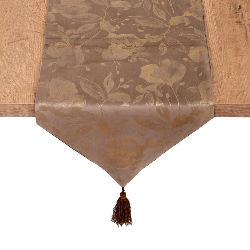 ΔΙΑΚΟΣΜΗΤΙΚΗ ΤΡΑΒΕΡΣΑ Fylliana ΑΝΟΙΧΤΟ ΚΑΦΕ ΧΡΩΜΑ 150x32εκ