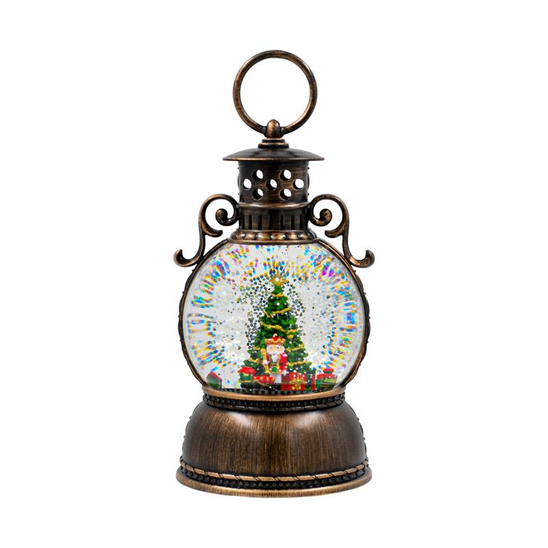 ΔΙΑΚΟΣΜΗΤΙΚΟ ΧΡΙΣΤΟΥΓΕΝΝΙΑΤΙΚΟ ΦΑΝΑΡΙ Fylliana FL2112 ΠΕΡΙΣΤΡΕΦΟΜΕΝΟ ΣΧΕΔΙΟ ΜΕ ΜΟΥΣΙΚΗ & USB ΧΡΥΣΟ 1