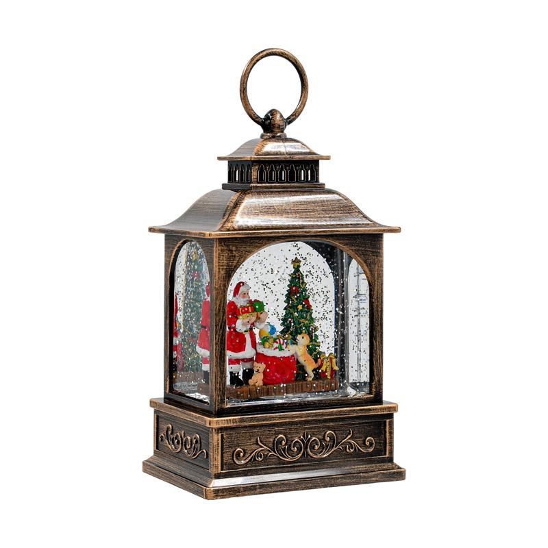 ΔΙΑΚΟΣΜΗΤΙΚΟ ΧΡΙΣΤΟΥΓΕΝΝΙΑΤΙΚΟ ΦΑΝΑΡΙ Fylliana FL24077 ΜΕ ΜΟΥΣΙΚΗ & USB ΧΡΥΣΟ 14x14x22εκ