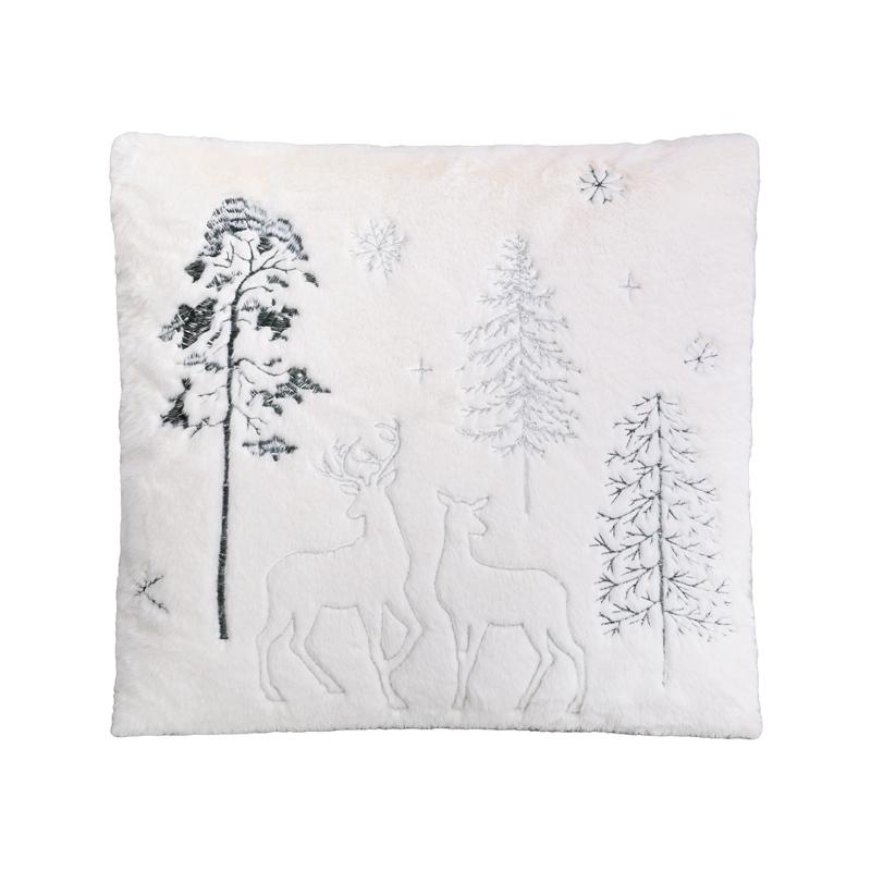 ΔΙΑΚΟΣΜΗΤΙΚΟ ΧΡΙΣΤΟΥΓΕΝΝΙΑΤΙΚΟ ΜΑΞΙΛΑΡΙ Fylliana FL044 ΛΕΥΚΟ-ΠΡΑΣΙΝΟ 45x45x5εκ