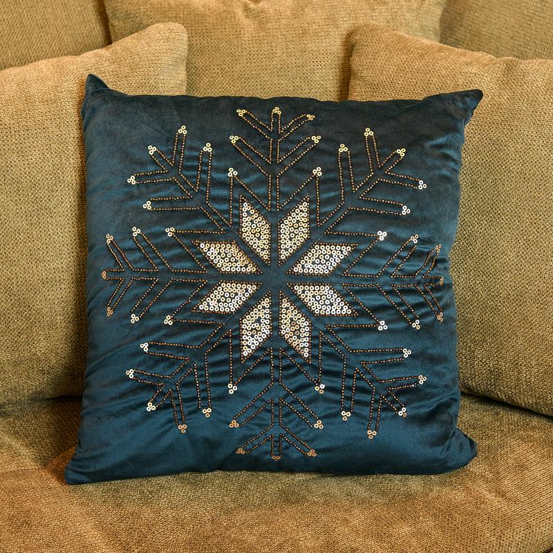 ΔΙΑΚΟΣΜΗΤΙΚΟ ΧΡΙΣΤΟΥΓΕΝΝΙΑΤΙΚΟ ΜΑΞΙΛΑΡΙ Fylliana FL414 ΜΠΛΕ ΜΕ ΧΡΥΣΟ 45x45x5εκ