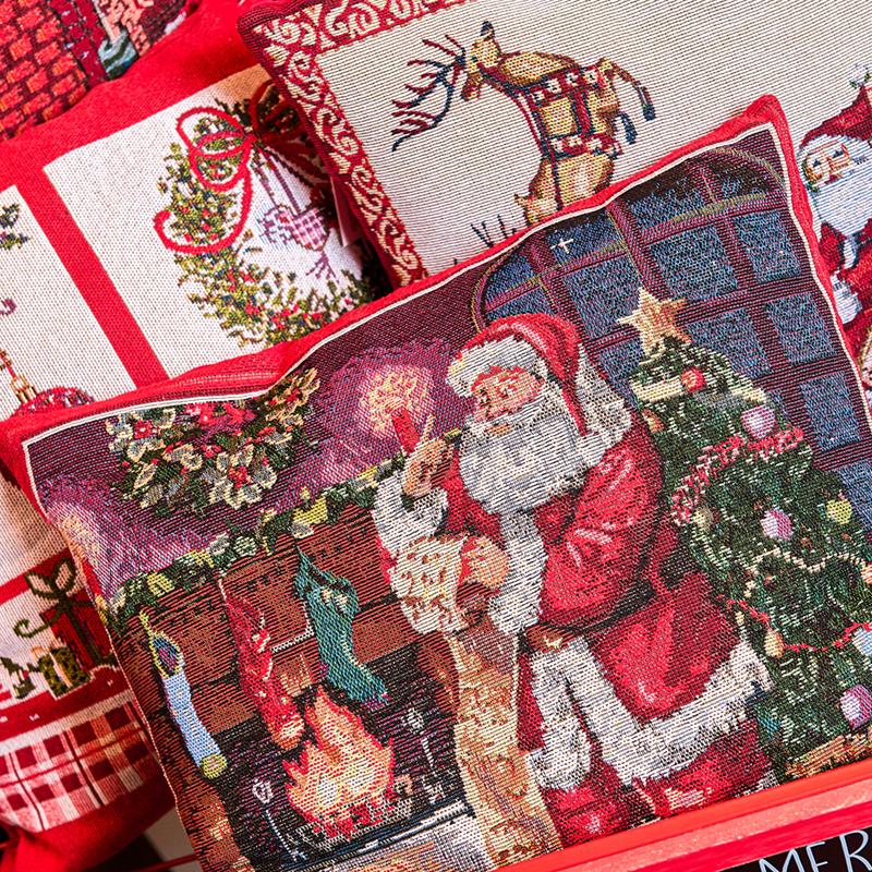 ΔΙΑΚΟΣΜΗΤΙΚΟ ΧΡΙΣΤΟΥΓΕΝΝΙΑΤΙΚΟ ΜΑΞΙΛΑΡΙ Fylliana ΚΟΚΚΙΝΟ-ΛΕΥΚΟ-ΠΡΑΣΙΝΟ 44x44εκ