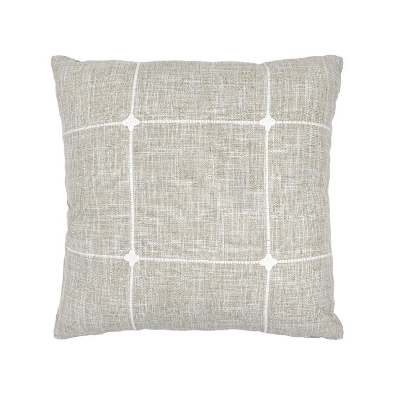 ΔΙΑΚΟΣΜΗΤΙΚΟ ΜΑΞΙΛΑΡΙ Fylliana ΜΠΕΖ-ΛΕΥΚΟ 45x45εκ