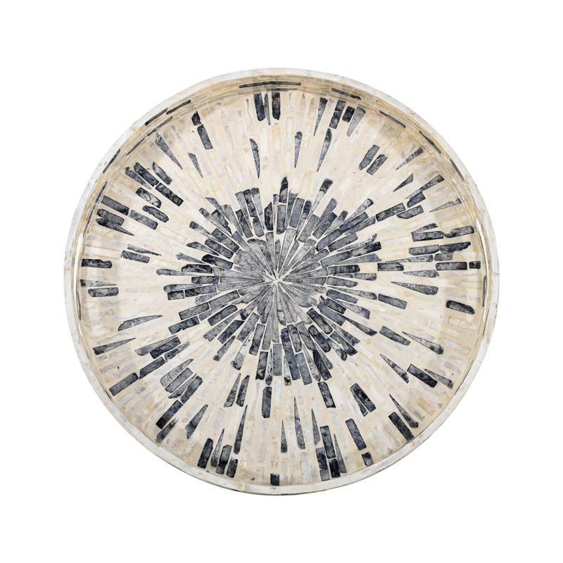 ΔΙΑΚΟΣΜΗΤΙΚΟΣ ΔΙΣΚΟΣ ΒΑΜΒΟΟ-ΚΟΧΥΛΙ Fylliana FL01 ΓΚΡΙ-ΛΕΥΚΟ ΧΡΩΜΑ 30εκ