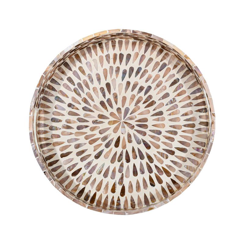 ΔΙΑΚΟΣΜΗΤΙΚΟΣ ΔΙΣΚΟΣ MDF-ΚΟΧΥΛΙ TEAR DROP Fylliana FL01 ΜΠΕΖ-ΚΑΦΕ-ΛΕΥΚΟ ΧΡΩΜΑ 30εκ