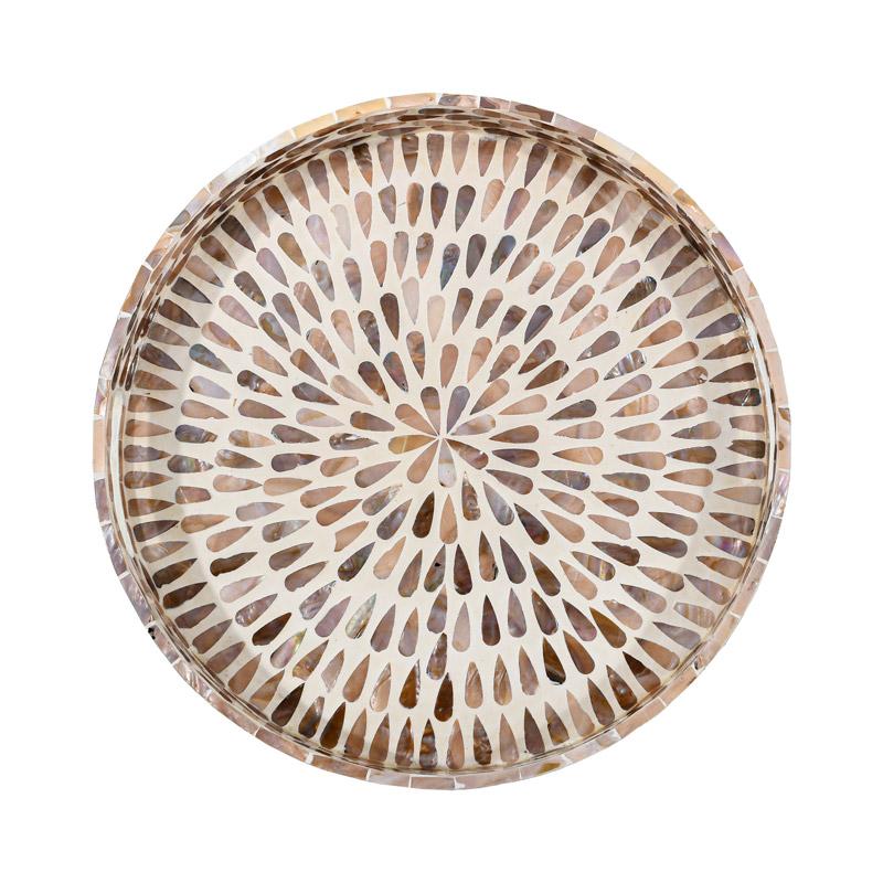 ΔΙΑΚΟΣΜΗΤΙΚΟΣ ΔΙΣΚΟΣ MDF-ΚΟΧΥΛΙ TEAR DROP Fylliana FL01 ΜΠΕΖ-ΚΑΦΕ-ΛΕΥΚΟ ΧΡΩΜΑ 35εκ